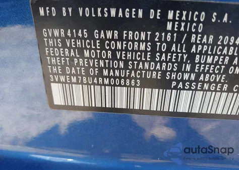 2024 Volkswagen Jetta 1.5T Se from USA, damaged, VIN 3VWEM7BU4RM006863
